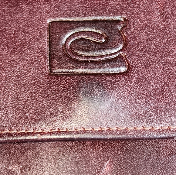 Vintage Capri Burgundy Cowhide Kisslock Bifold Continental Wallet 7"X4"X0.25" - Picture 8 of 9